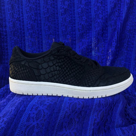 SOLD Women's Nike Jordan 1 Retro Low NS, Black Python- Size 6.5 AJ6004-010 - Picture 10 of 13
